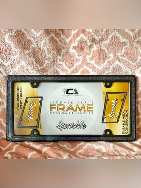 Custom Accessories 'Sparkle' Metal License Plate Frame Designer Series Purple